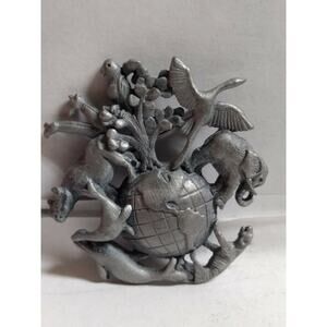 Animals of the World - Pewter Pin - 2" x 2"